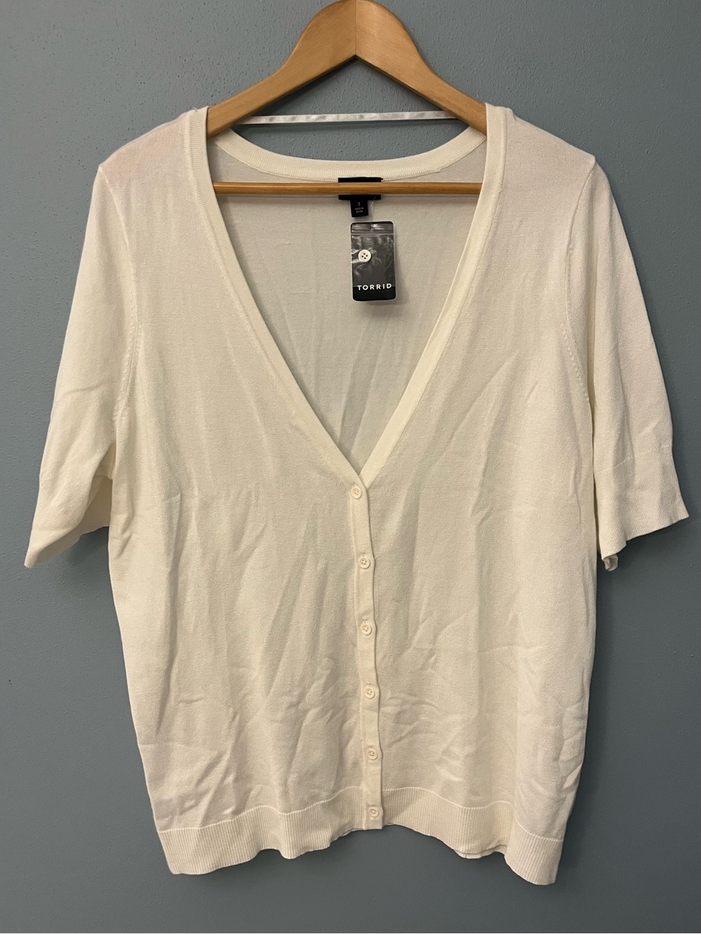 NWT Torrid V-Neck Short Sleeve Cardigan